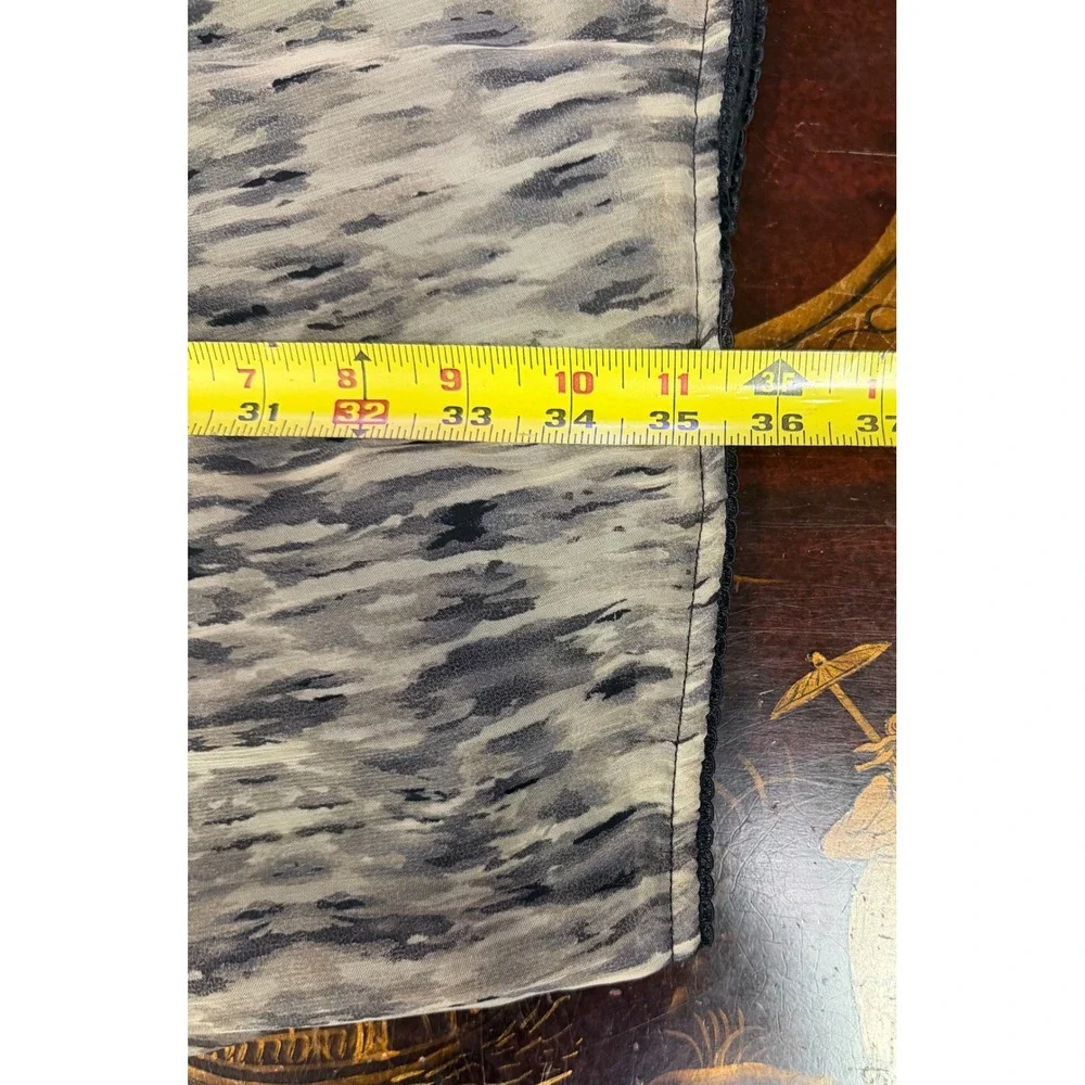 Metrowear Gray Tan Abstract Ikat Pullon Layered Midi Skirt Fairy Grunge Y2K M